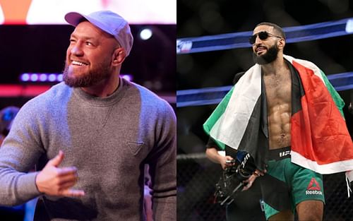 Conor McGregor (left) and Belal Muhammad (right)