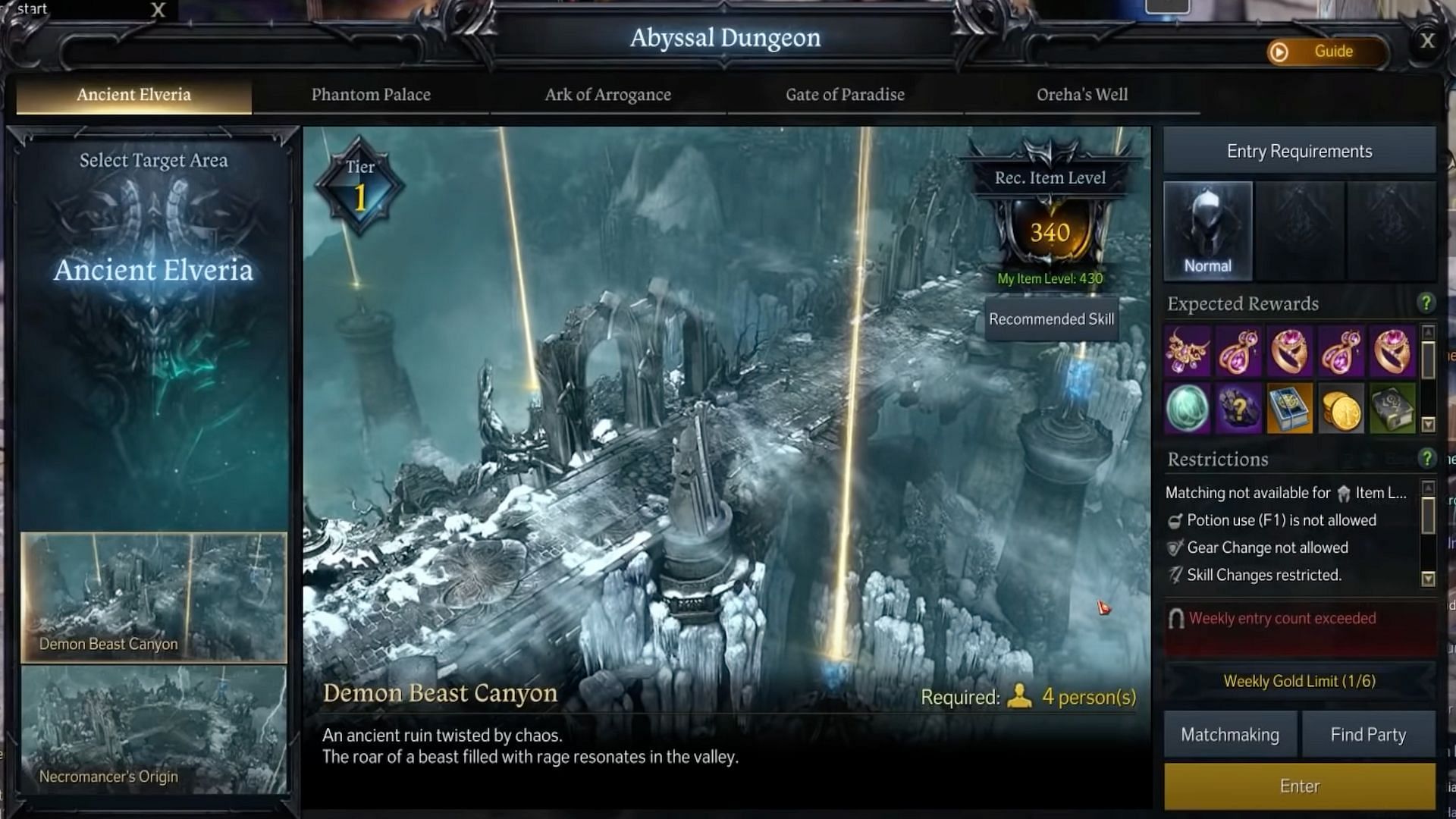 Lost Ark players can run two different Abyssal Dungeons in order to gain Knight&#039;s Oath (Image via Arekkz Gaming/YouTube)