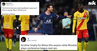 Twitter explodes as Lionel Messi scores incredible long-range goal to win Ligue 1 title for PSG