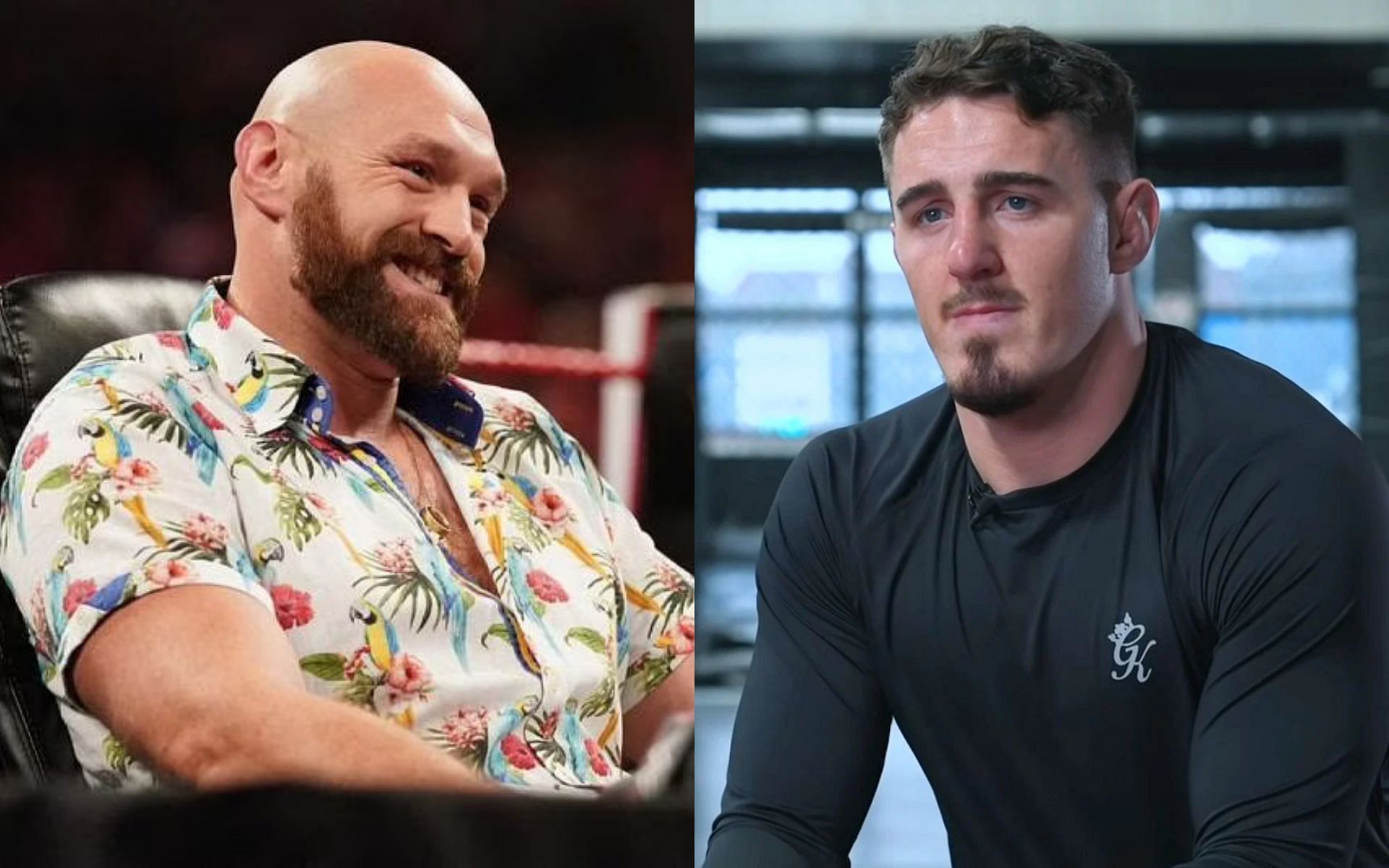 Tyson Fury (left) and Tom Aspinall (right)