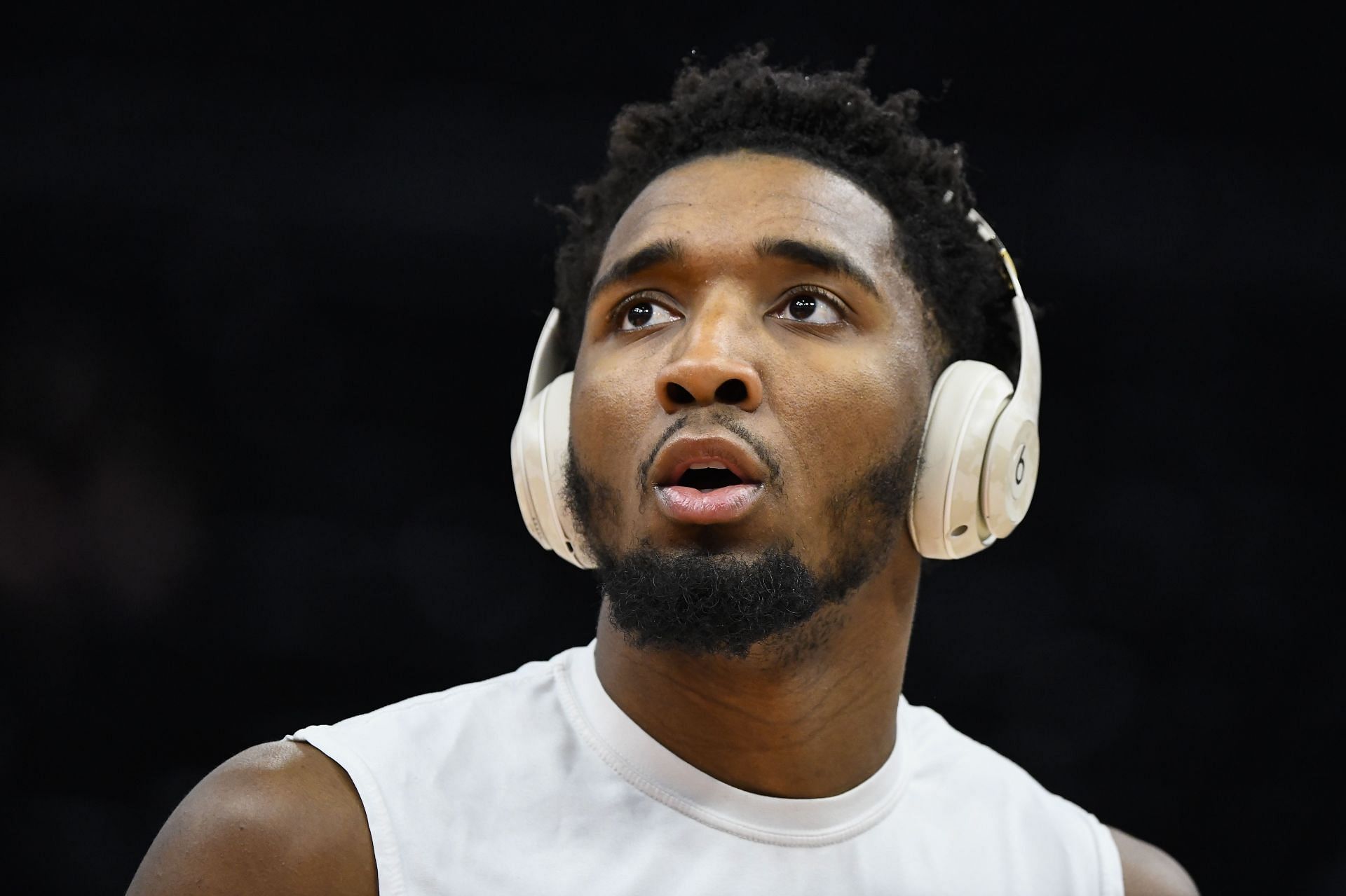 Donovan Mitchell before the Dallas Mavericks vs Utah Jazz - Game Six