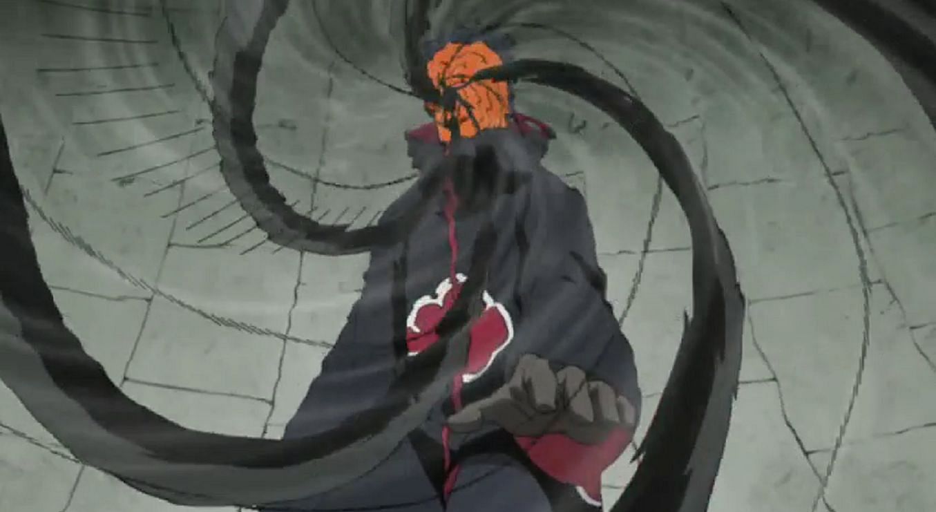 Obito using Kamui in Naruto (Image via Pierrot)