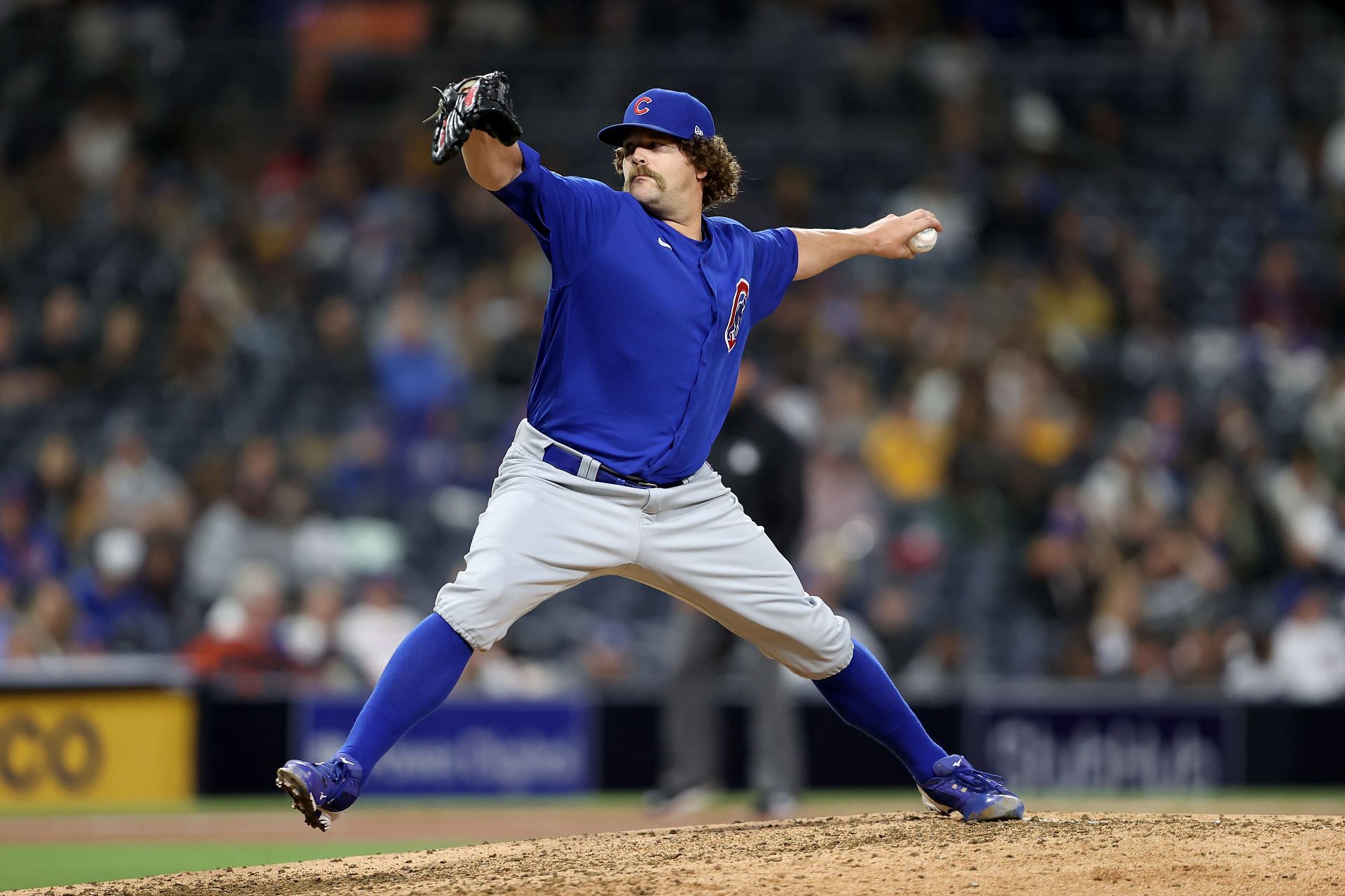 New Detroit Tigers signee Andrew Chafin while pitching for the Chicago Cubs last year