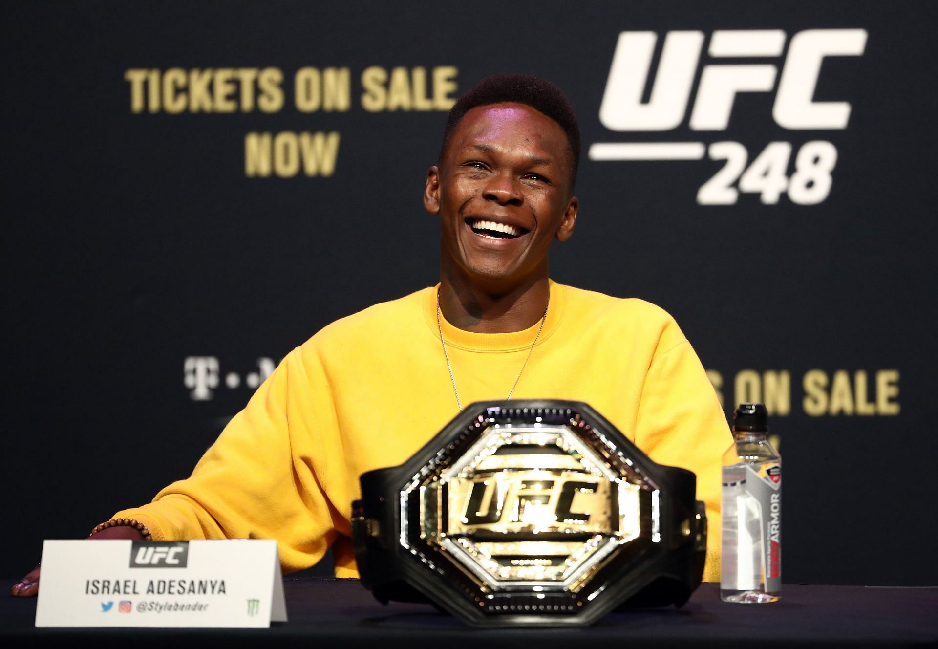 Israel Adesanya has competed at middleweight and light heavyweight.