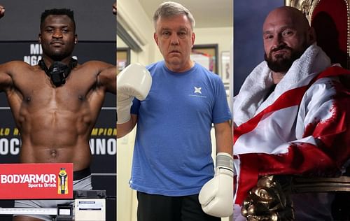 Francis Ngannou (left), Teddy Atlas (center) & Tyson Fury (right) [Image Credits- @teddy_atlas on Instagram]