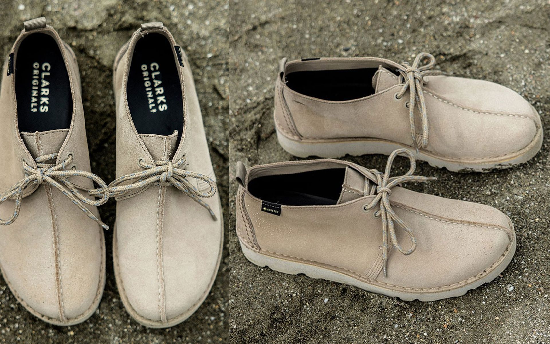 clarks desert trek sand suede