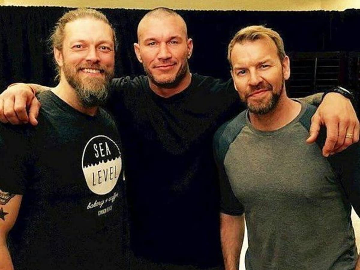 Randy Orton (c) with Edge (r) and Christian (l)
