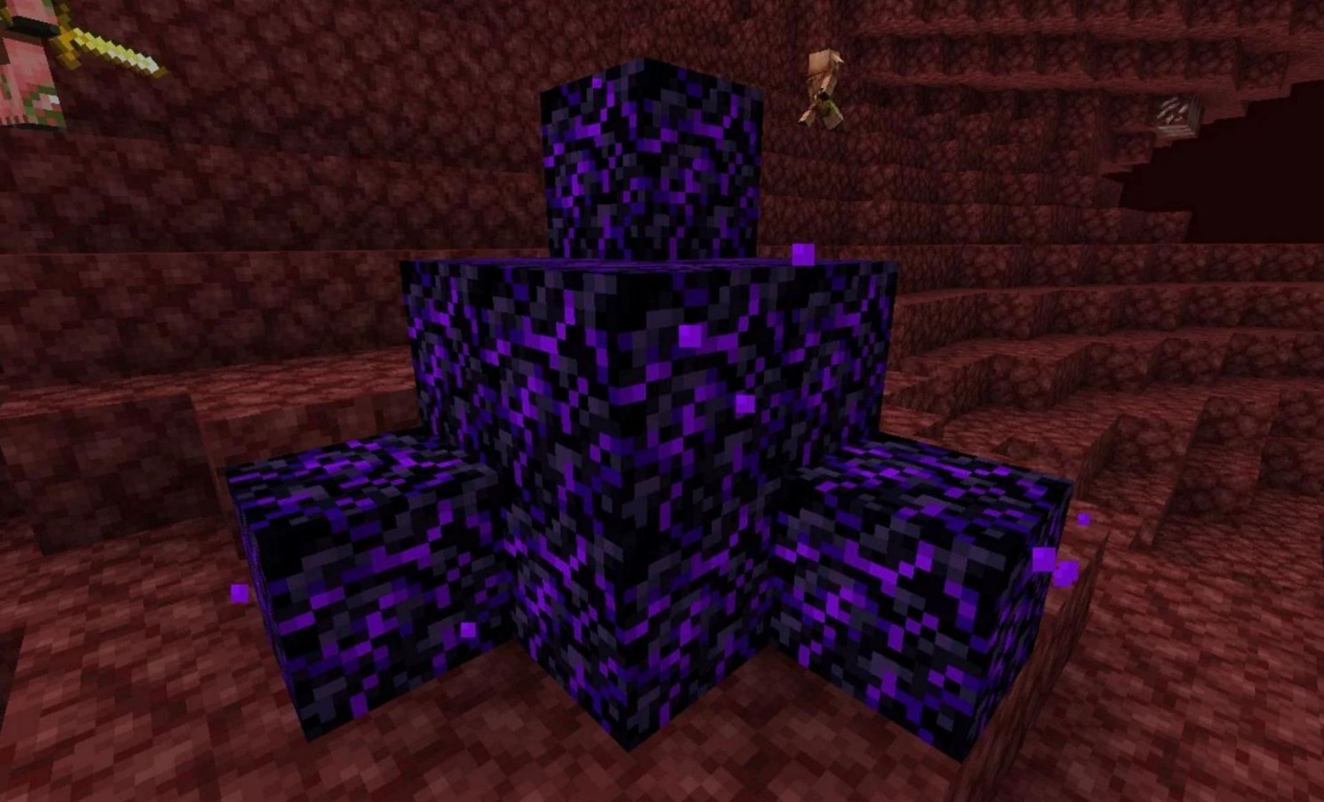 Crying Obsidian cannot be moved (Image via Mojang)