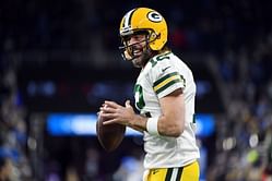 "Aaron Rodgers choking at the goal line again" - NFL fans hilariously troll QB for throwing a pick to a kid in practice