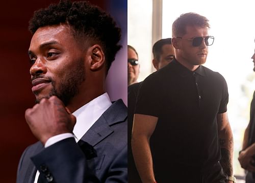 Errol Spence (left), Canelo Alvarez (right)