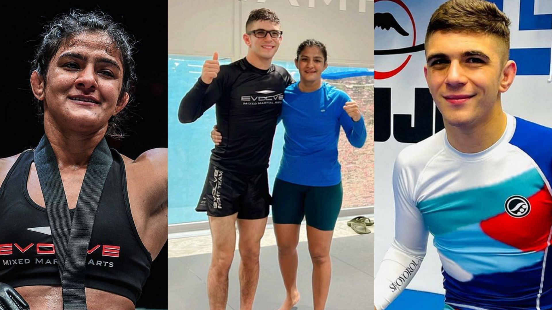 Ritu Phogat (left) &amp; Mikey Musumeci (right) [Photo Credit: ONE Championship and Mikey Musumeci&#039;s Instagram @mikeymusumeci]