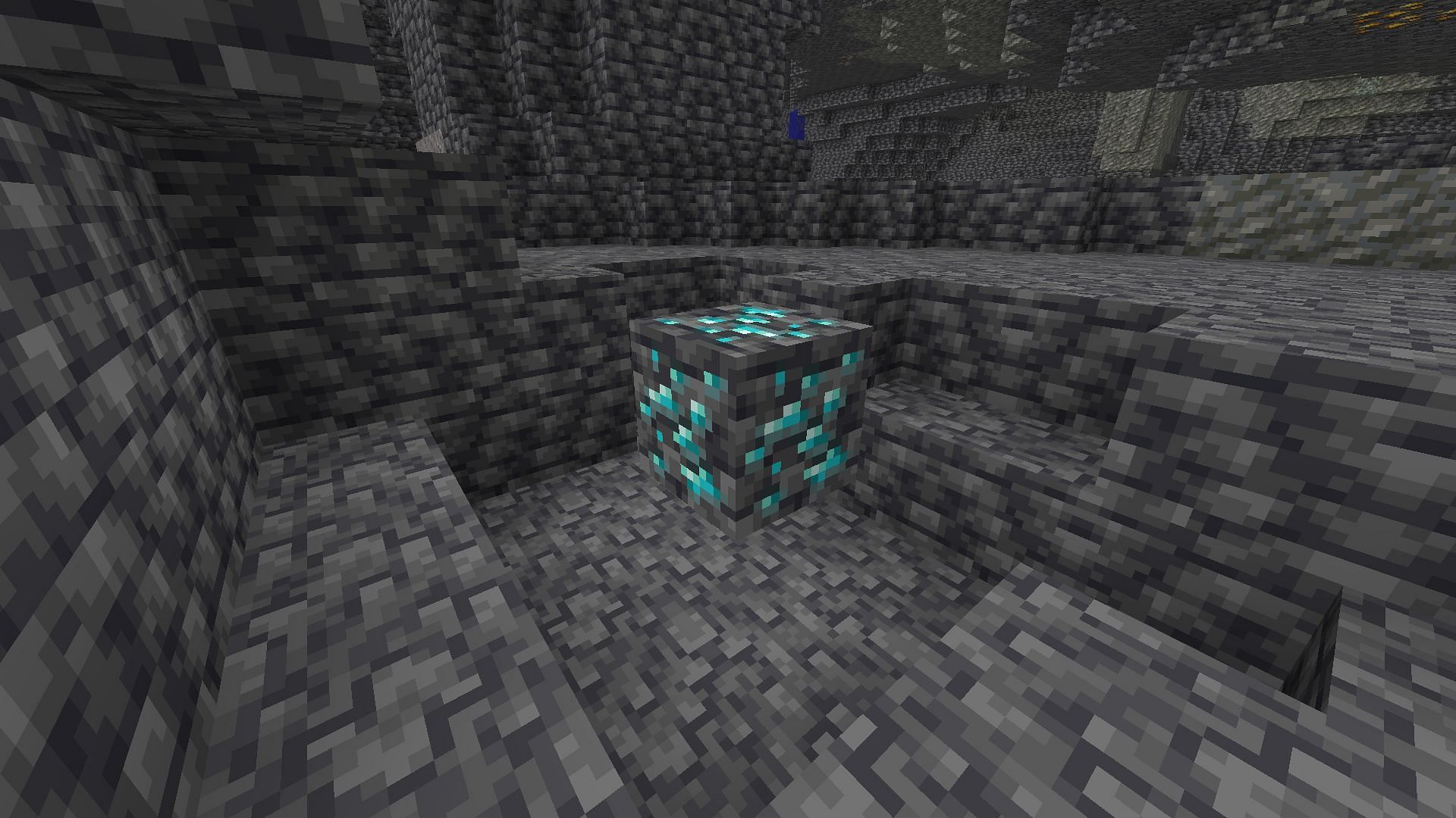 One ore block when exposed to air (Image via Minecraft)