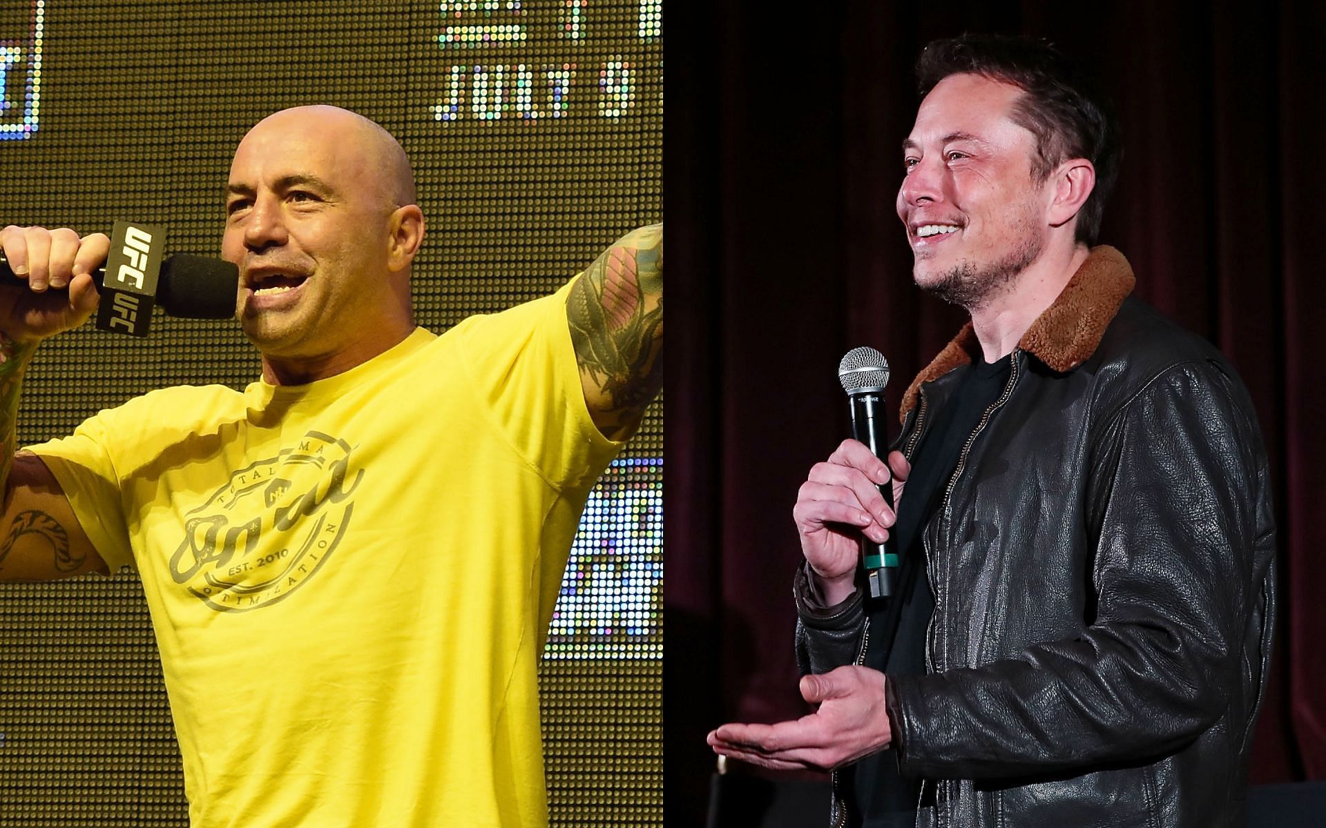 Joe Rogan (left) and Elon Musk (right) (Images via Getty)