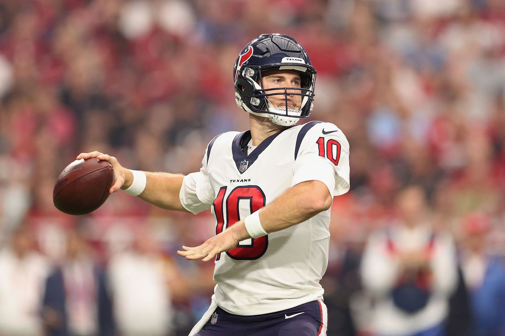 Davis Mills, for the time being, is the Texans&#039; franchise thrower (Photo: Getty)