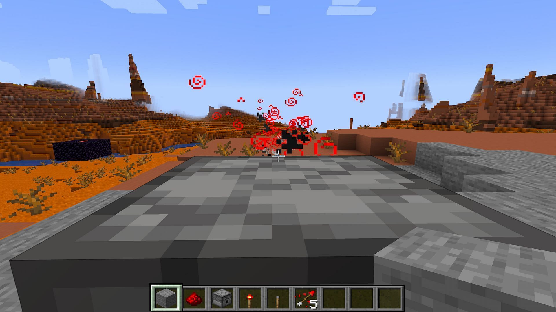 Players can fire lots of items with the dispenser, including fire charges and even spawn eggs (Image via Minecraft)