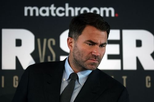 Eddie Hearn at the Taylor v Serrano Press Conference