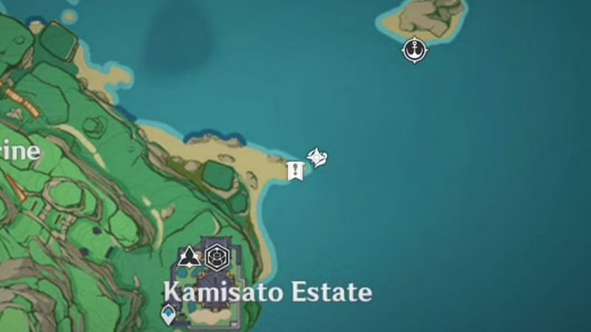 Stone tablet location near Kamisato Estate (image via Genshin Impact)