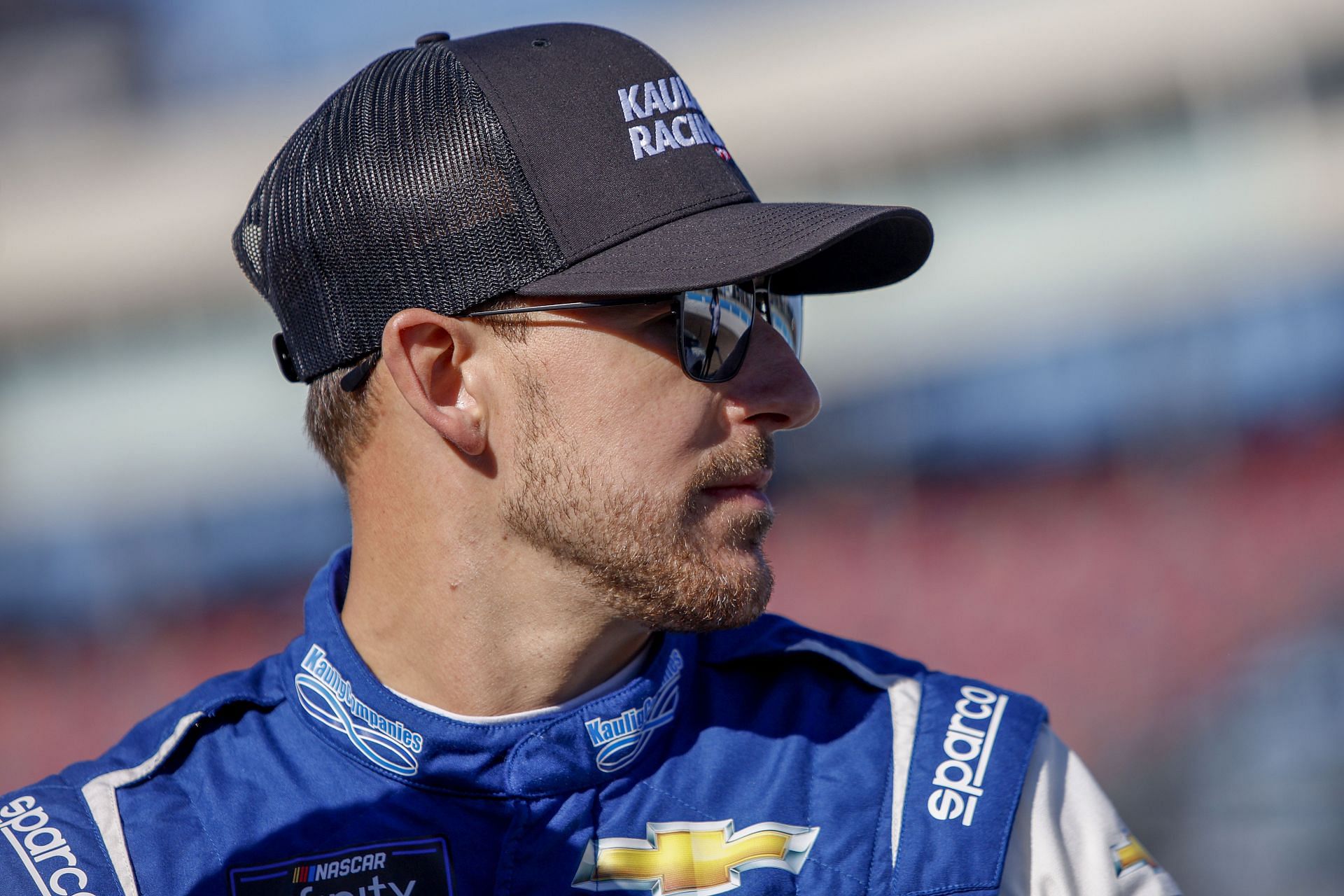 Daniel Hemric looks on during practice for the NASCAR Xfinity Series United Rentals 200 at Phoenix Raceway.