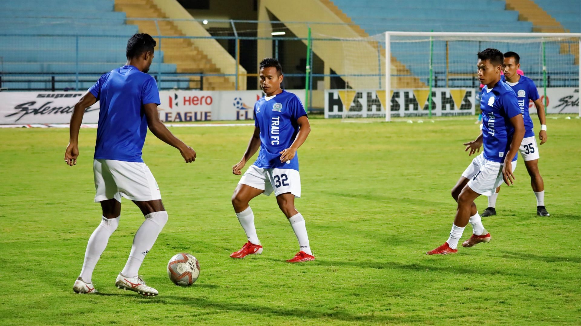 TRAU FC players train ahead of their upcoming encounter against the Indian Arrows (Image Courtesy: I-League Twitter)