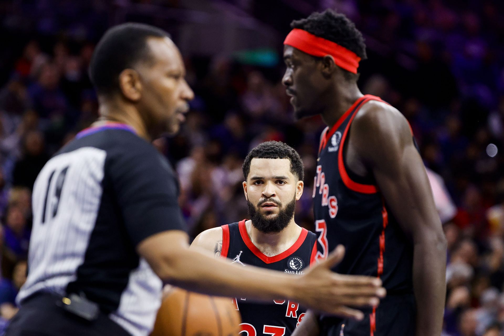 Pascal Siakam and Fred VanVleet in action during Game 2