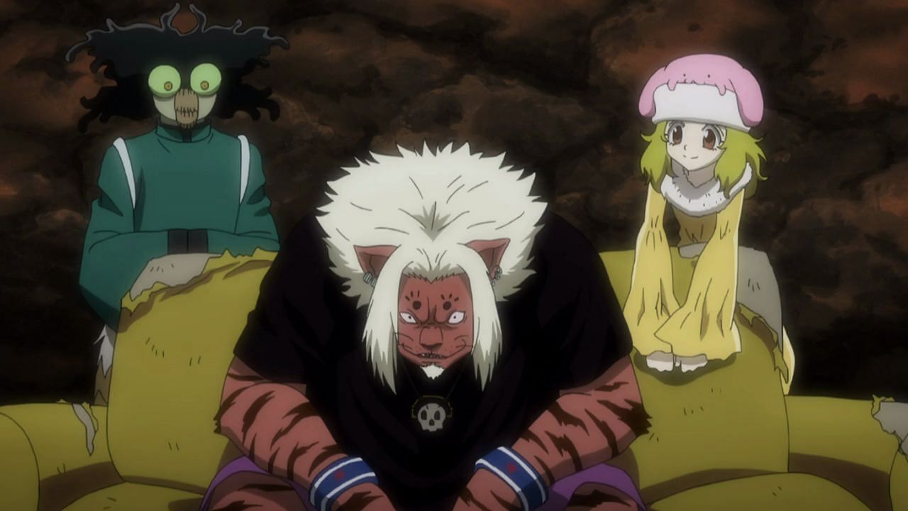 Leol and his subordinates as they appear in Hunter x Hunter (Image via Madhouse)