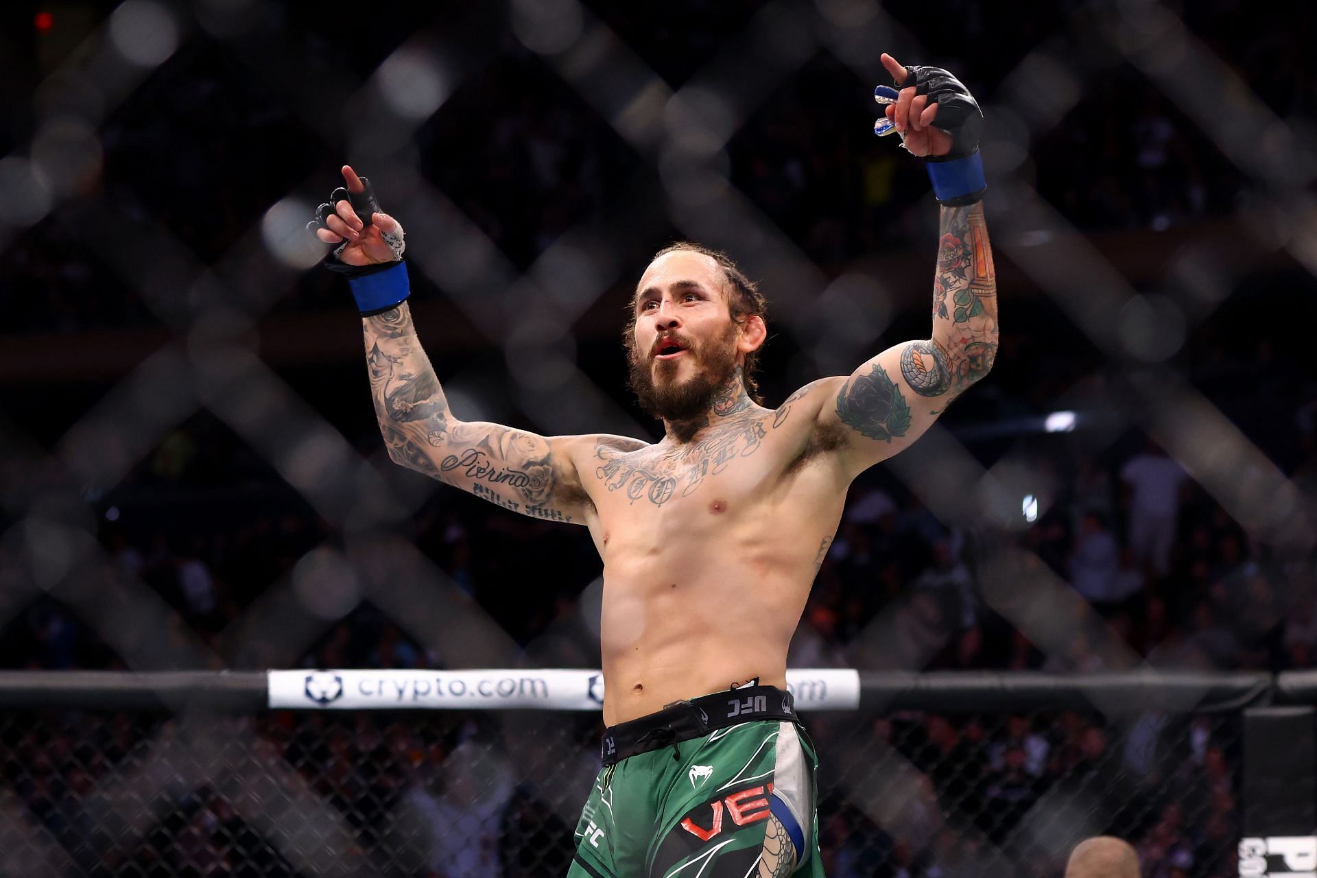 UFC 268: Marlon Vera celebrates after knocking out Frankie Edgar