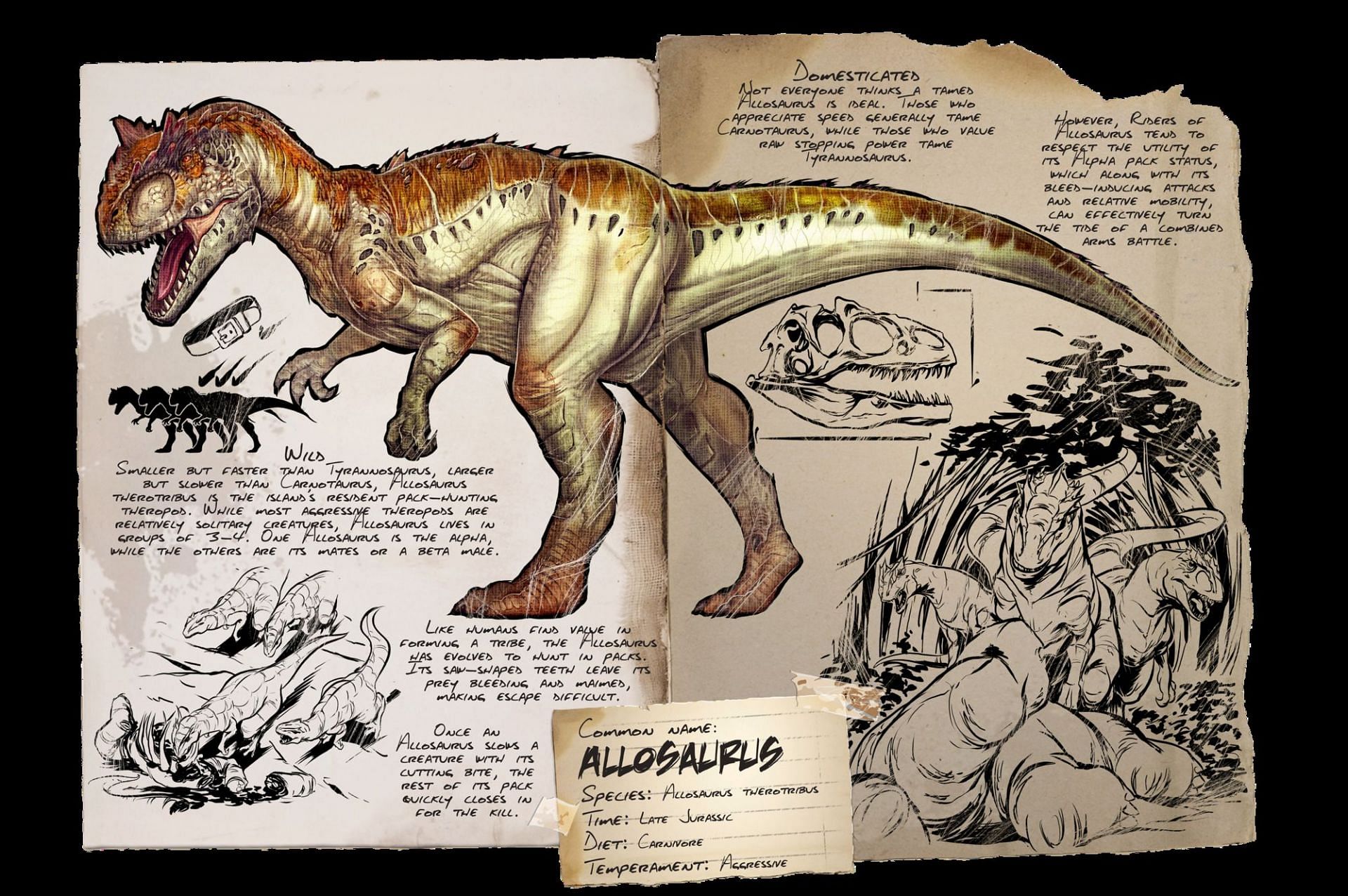 Allosaurus, Lost Island (Image via ARK fandom)