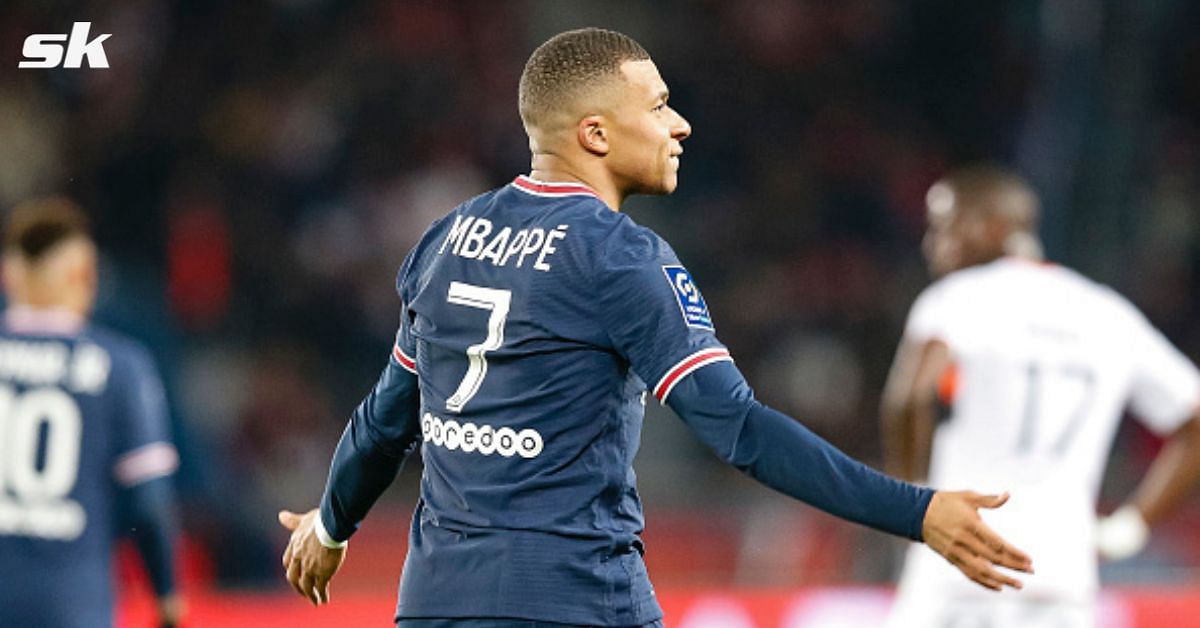 PSG star Kylian Mbappe in action
