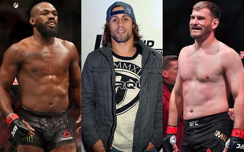 L-R: Jon Jones, Urijah Faber, and Stipe Miocic