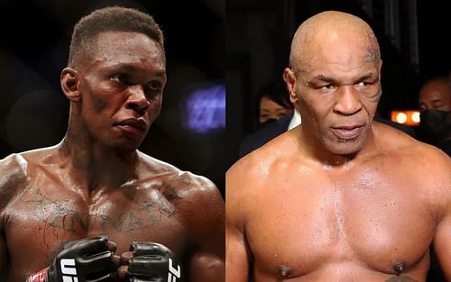 Israel Adesanya (left), Mike Tyson (right)