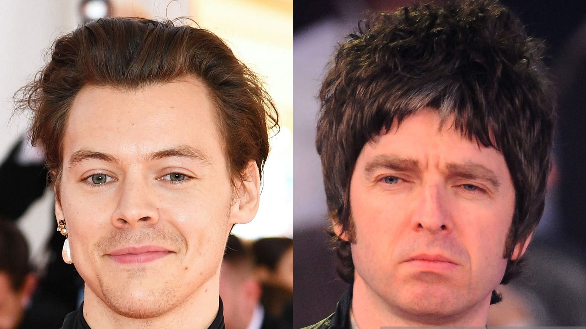 Fans trolled Noel Gallagher after Harry Styles criticism (Image via Dimitrios Kambouris/Getty Images and Morena Brengola/Getty Images)