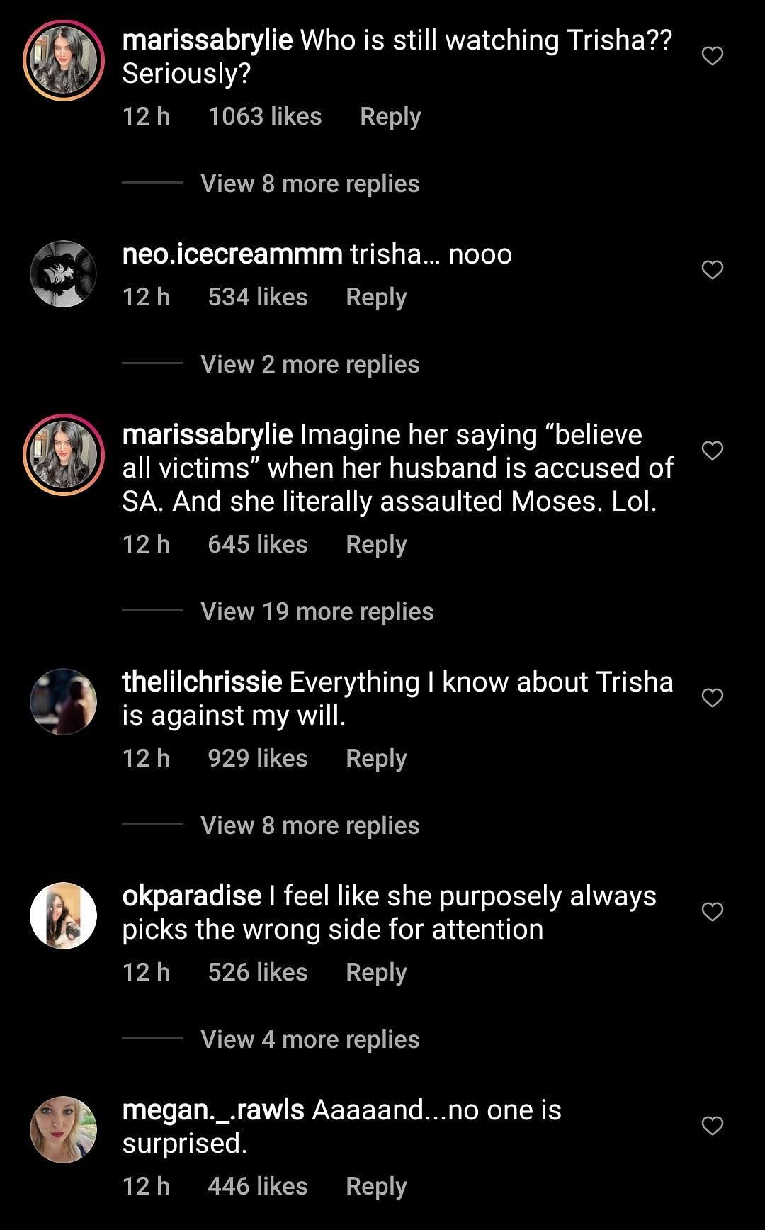 Netizens react to Trisha Paytas seemingly supporting Amber Head 1/3 (Image via defnoodles/Instagram)
