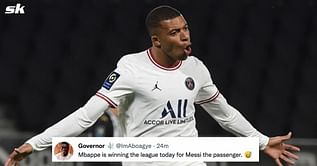 "Neymar and Messi are unnecessary" - PSG fans say Kylian Mbappe 'is on another planet' after 34th goal of the season against Angers