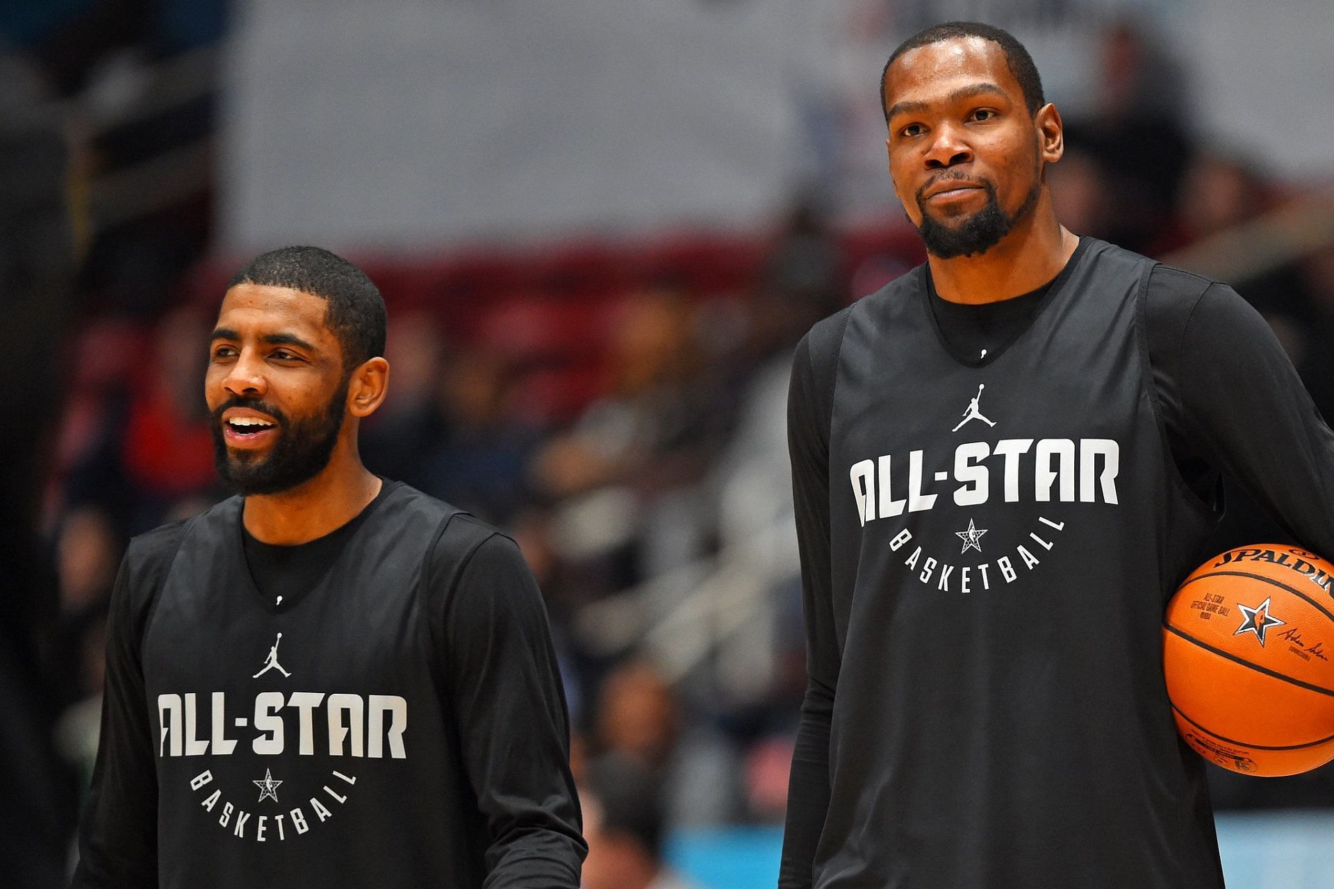 Kevin Durant, right, and Kyrie Irving have won only one playoff series since they joined the Brooklyn Nets. [Photo: The New York Times]