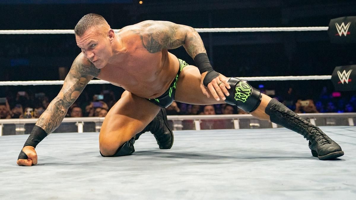 Randy Orton setting up for the RKO.