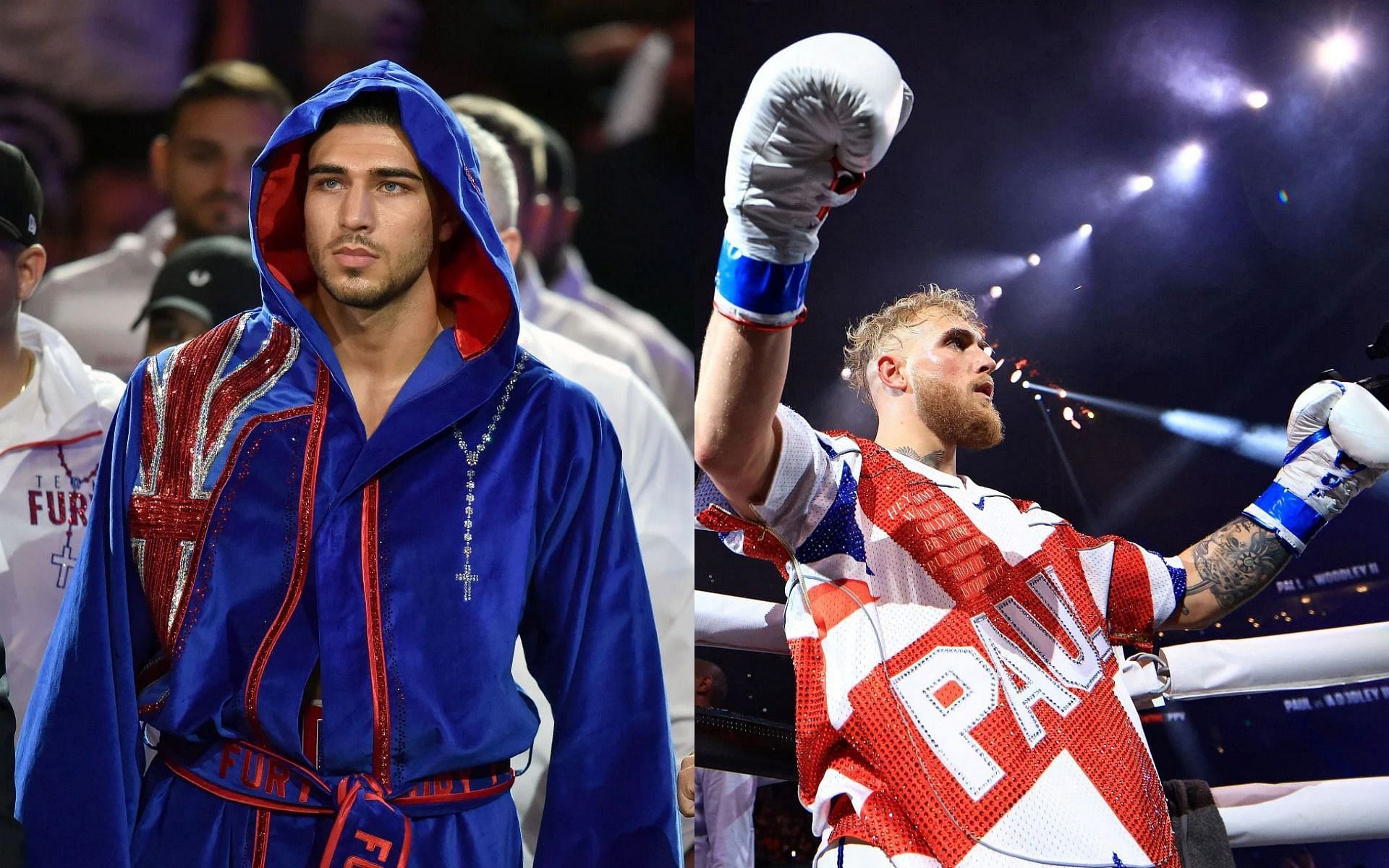 Tommy Fury (L) has taken a shot at Jake Paul (R) once again.
