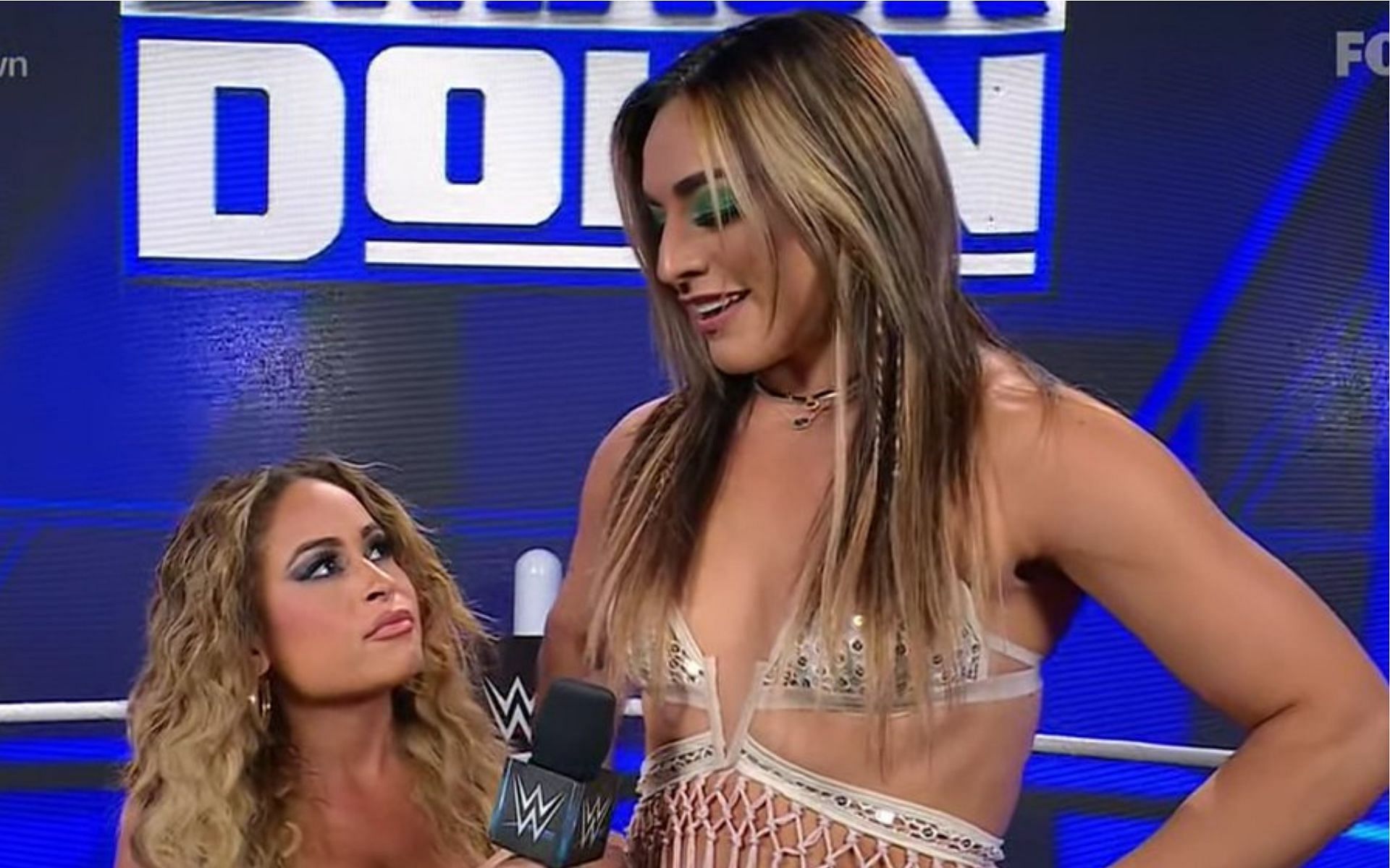 Raquel Rodriguez during her interview on SmackDown!