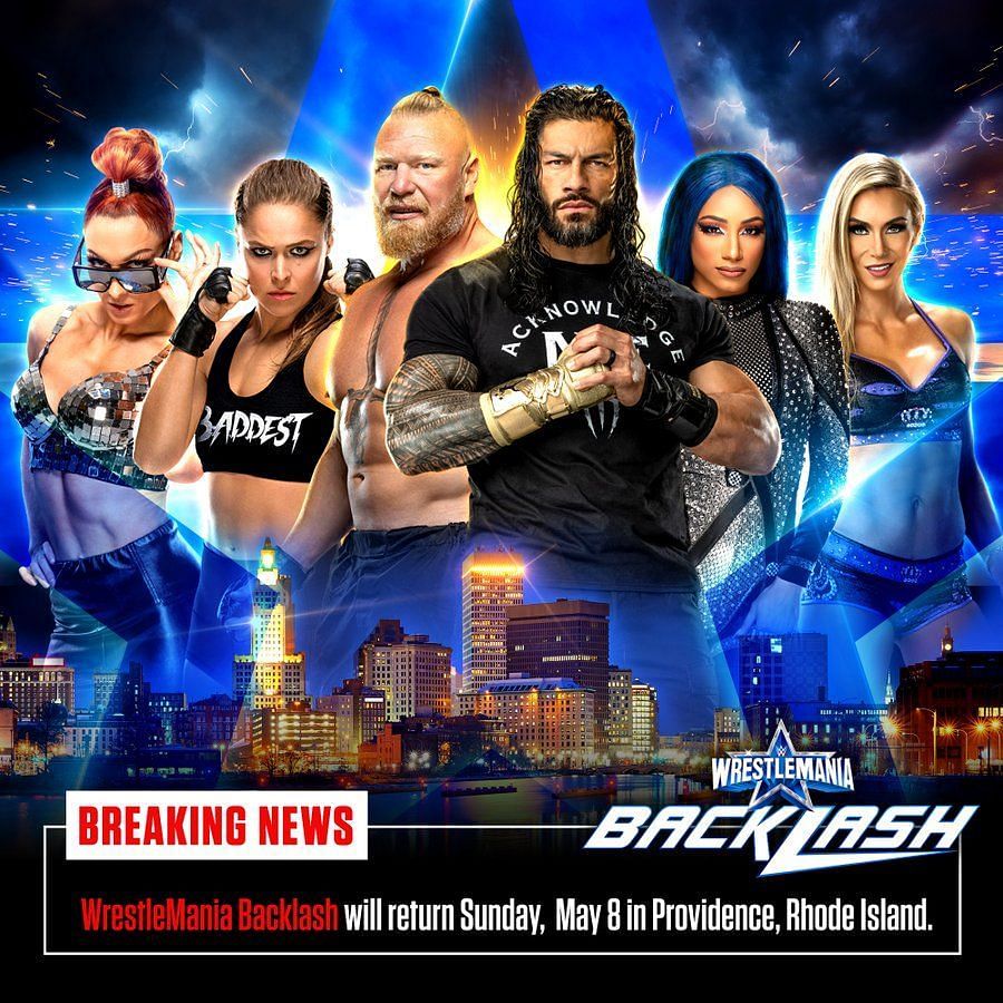 The official poster for WWE WrestleMania Backlash 2022