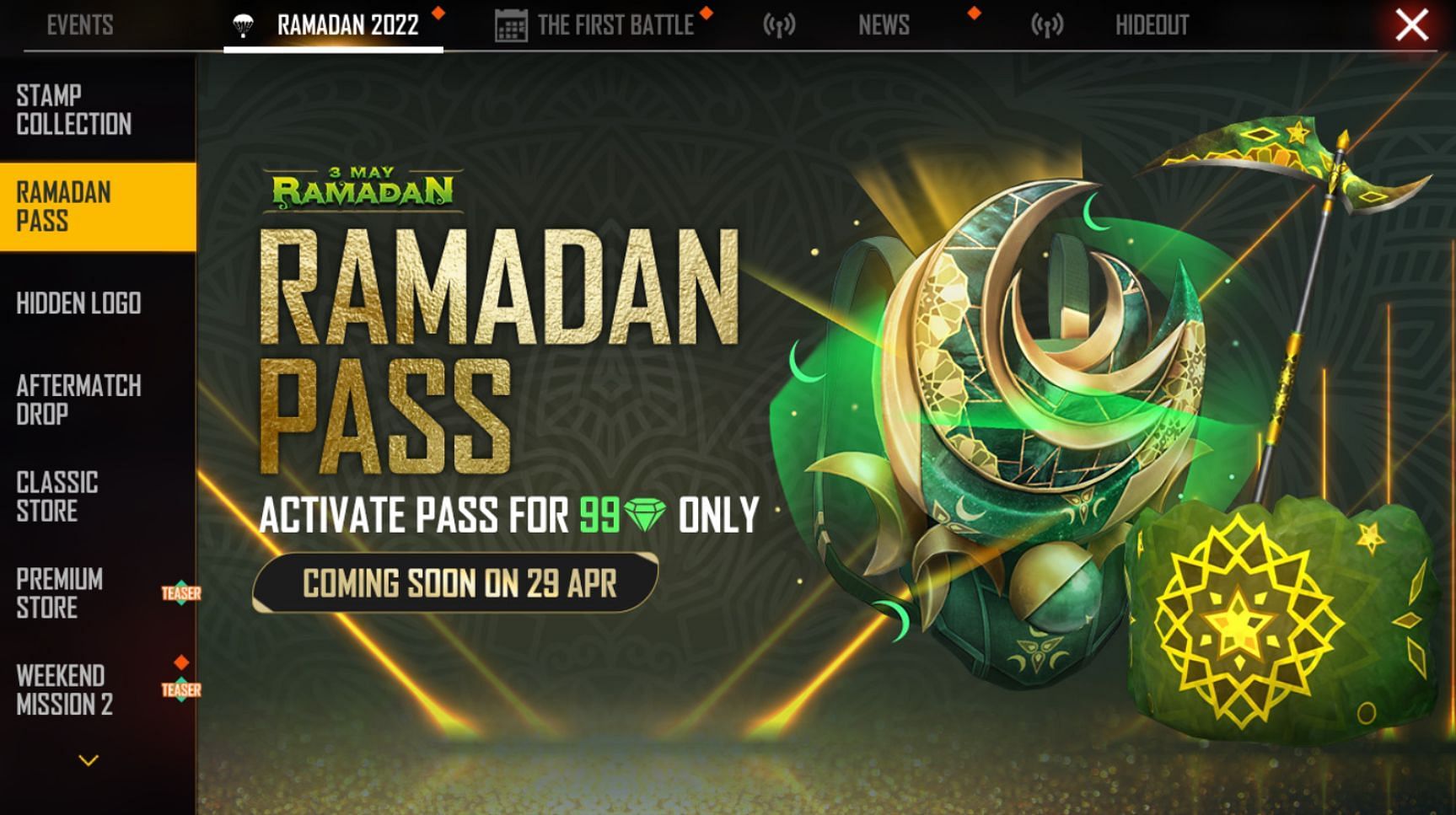 Ramadan Pass will bring a gloo wall skin in the game (Image via Garena)