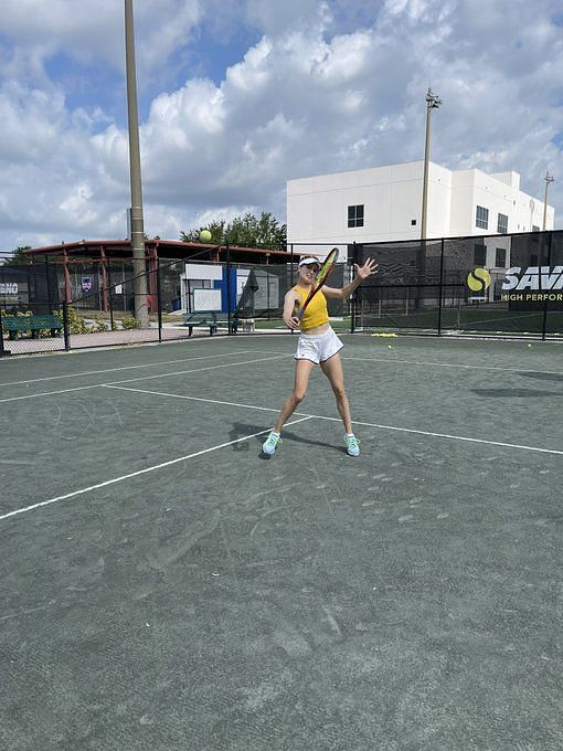 Eugenie Bouchard spotted at New Balance track launch alongside Gabby Thomas