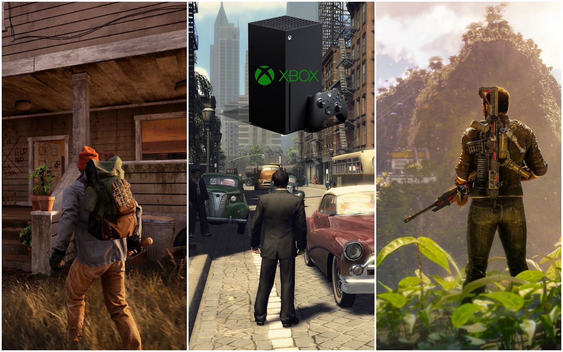 There are plenty of GTA 5-like games for Xbox consoles (Image via Undead Labs, 2K, and Avalanche)