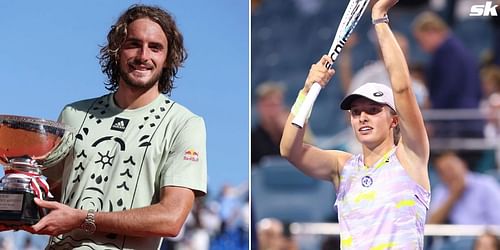 Stefanos Tsitsipas and Iga Swiatek.