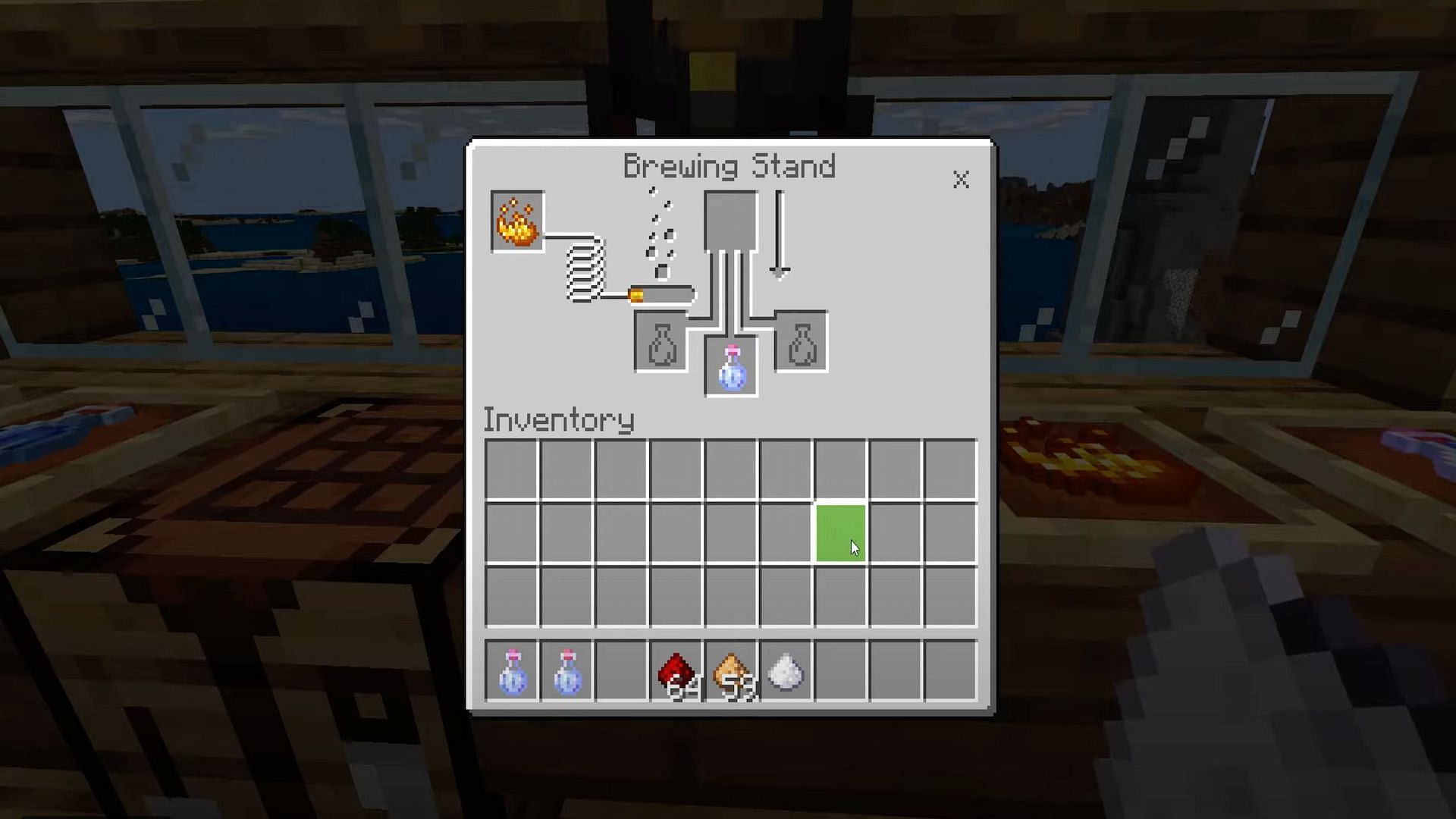 Players can brew all sorts of potions that can help them in Minecraft PvP (Image via JayDeeMC/YouTube)