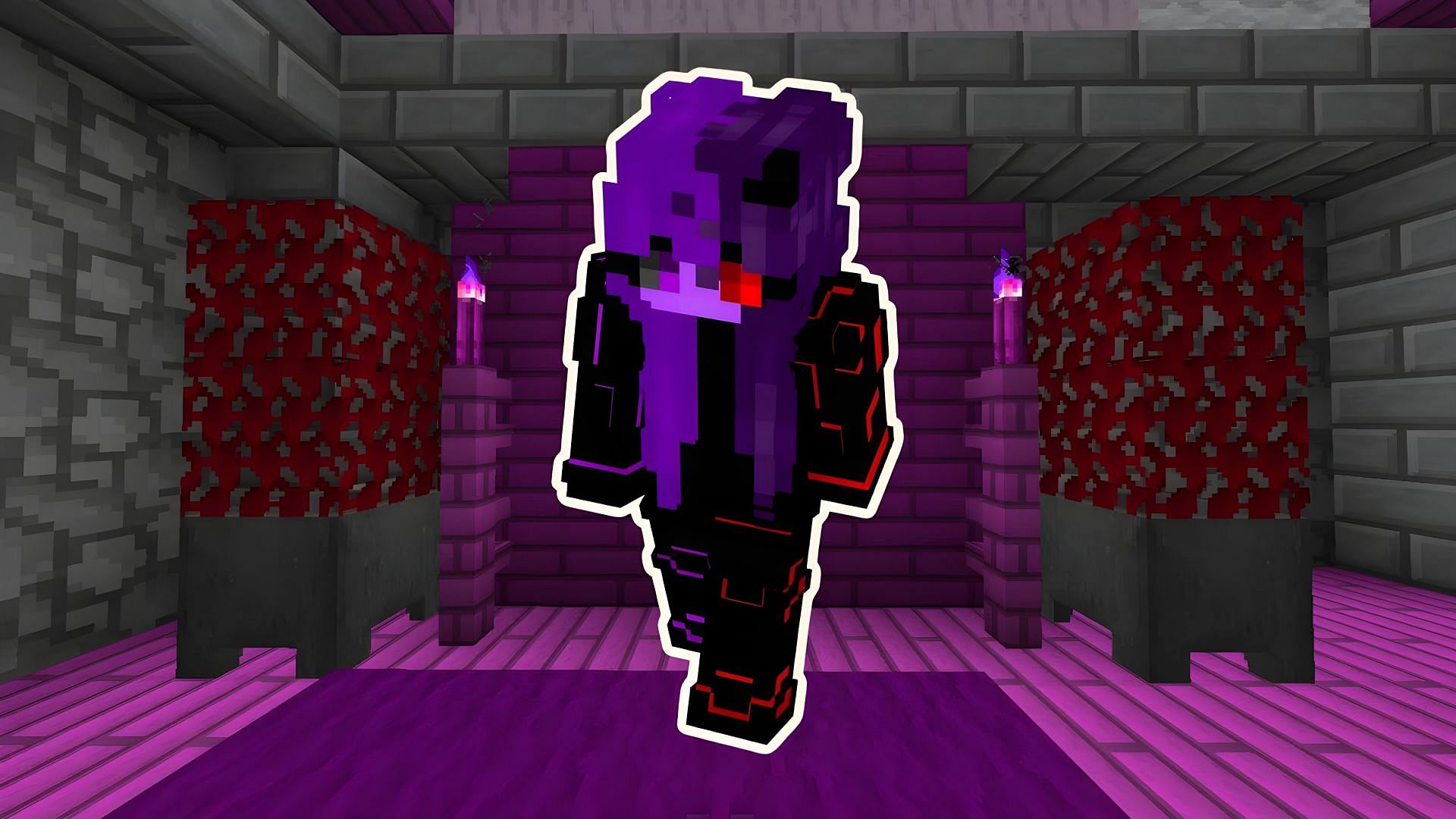 Purple skins can be unique and mysterious in Minecraft (Image via PMC)