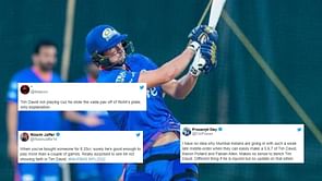 "Not playing cuz he stole Vada Pav off Rohit's plate" - Fans slam MI for benching Tim David again in IPL 2022