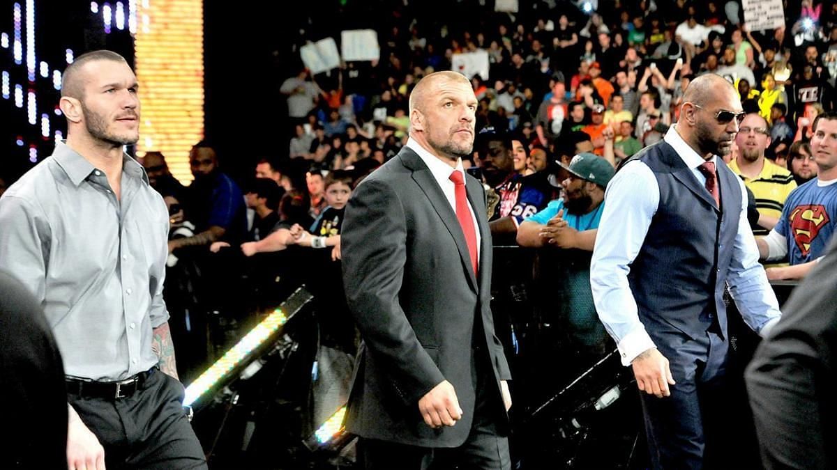 Randy Orton, Triple H, and Batista