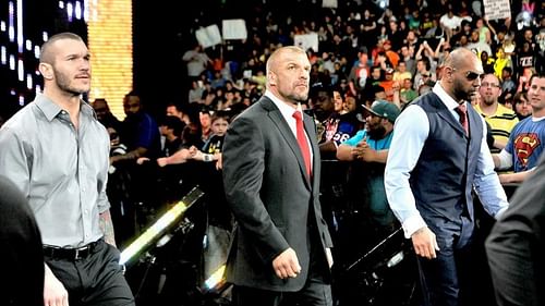 Randy Orton, Triple H, and Batista