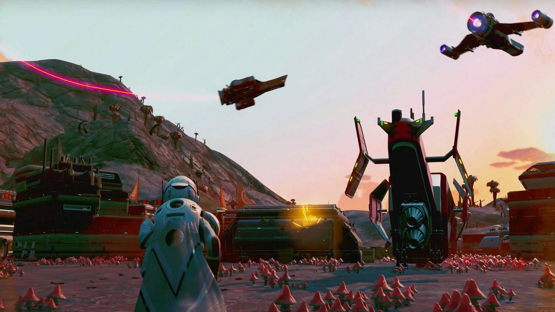 Players of No Man&#039;s Sky will be able to harvest Carbon in order to fix their Analysis Visor (Image via Hello Games)