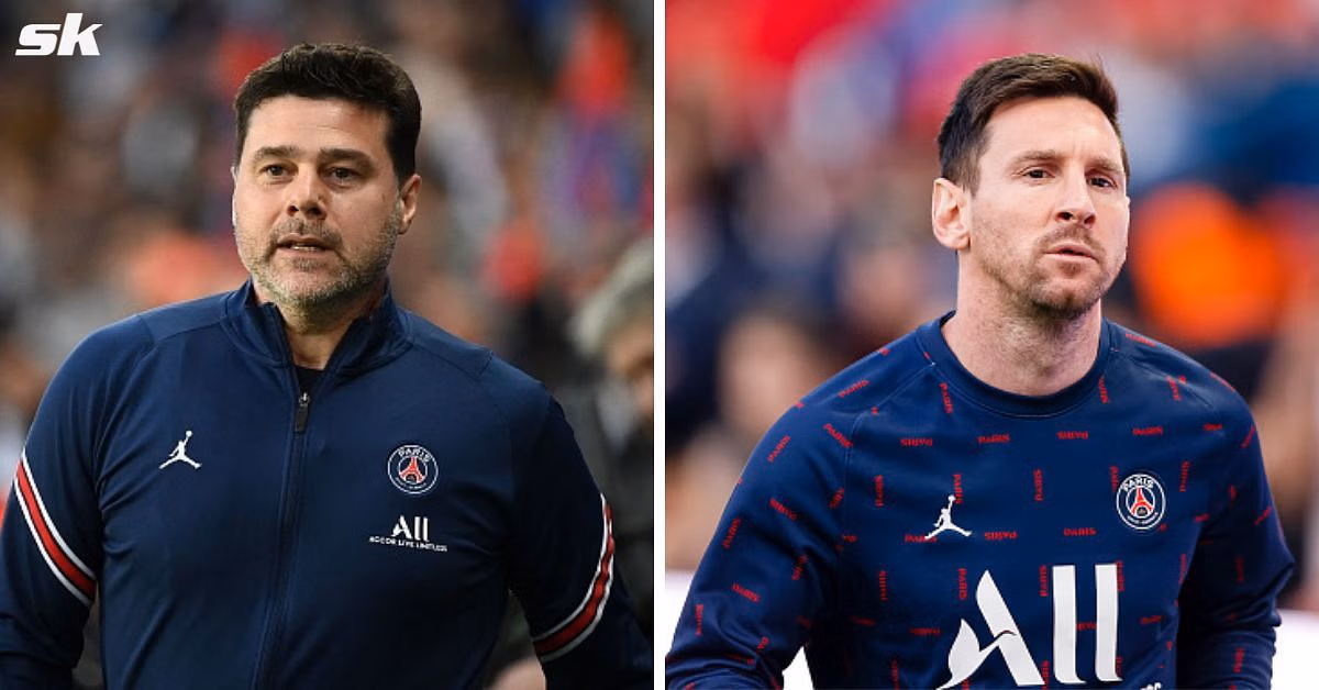 Mauricio Pochettino (L) and Lionel Messi are set to be the only Argentinians left at PSG