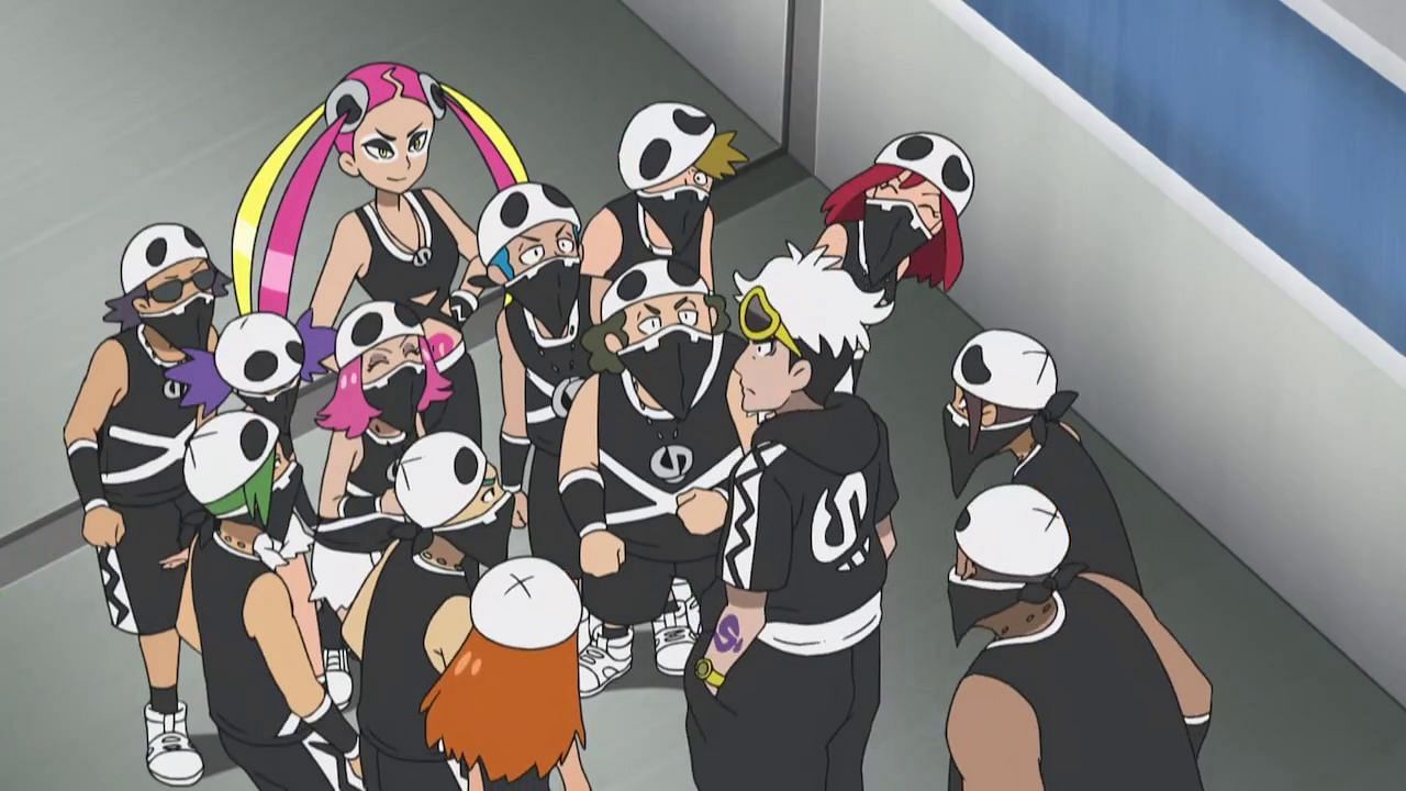 Team Skull as they appear in the anime (Image via The Pokemon Company)